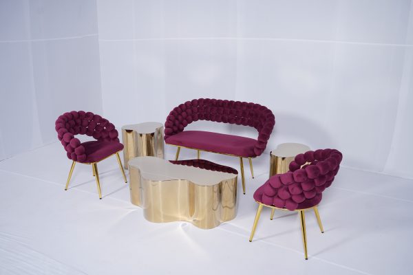 Bubble Sofa 1 Seater ( Maroon 12 ) - Image 6