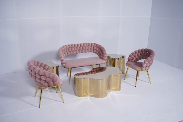 Bubble Sofa 1 Seater ( Vintage Pink 12 ) - Image 4