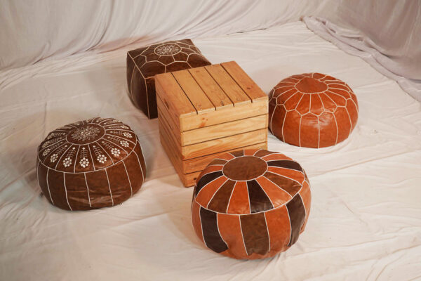 Assorted Moroccan Pouffes ( 24 ) - Image 2