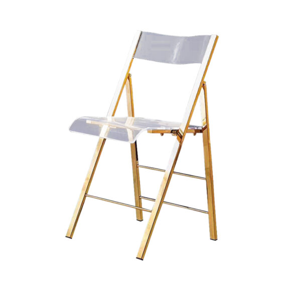 Gold Acrylic Folding Chair ( 200 )