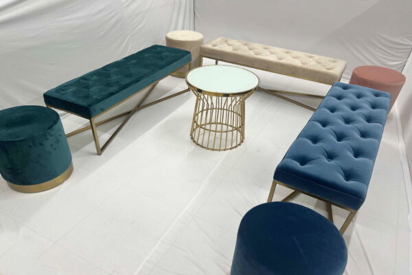 Criss Cross Bench ( Beige 6pcs ) - Image 4