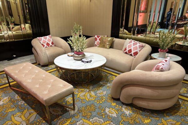 Criss Cross Bench ( Beige 6pcs ) - Image 3