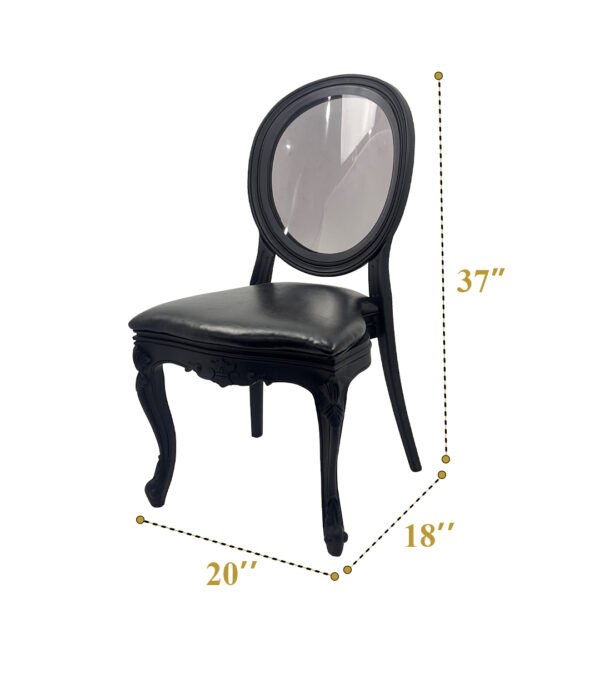 Imperial Chair Glass ( Black) 300 - Image 2
