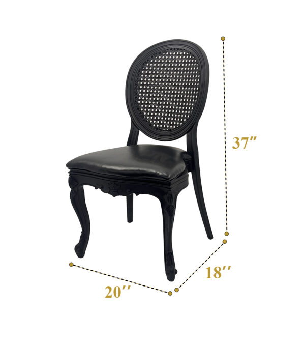 Imperial Chair Rattan ( Black) 300 - Image 2