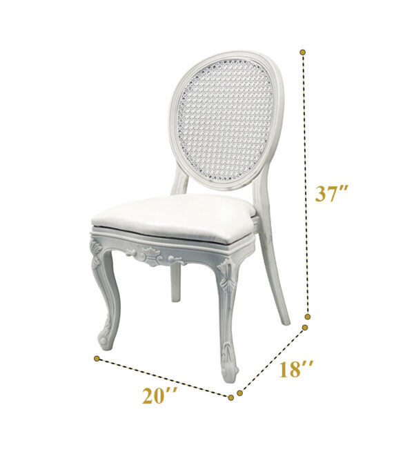 Imperial Chair Rattan ( White) 350 - Image 2