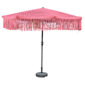 Macrame Umbrella ( Pink 08 Qty )