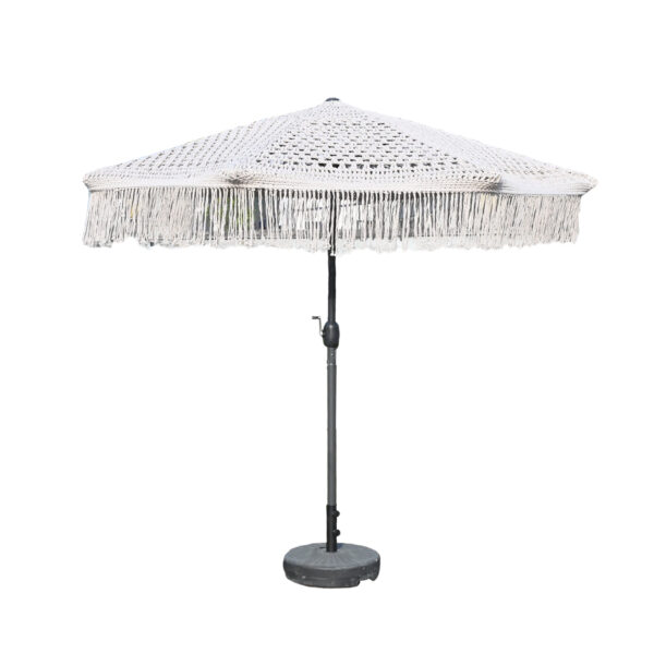 Macrame Umbrella ( White 06 Qty )small