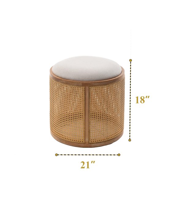 Rattan Round Pouffes  (Small Pcs 24) - Image 2
