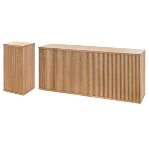 Rustic Wooden Island Bar Counter 1set ( 4+4 )