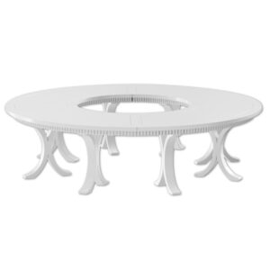 White Full Moon Table ( 2 Set) 8pc