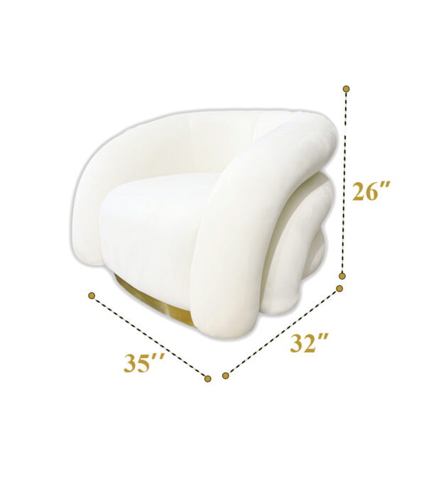 White Plum Sofa 1 Seater ( 24 ) - Image 2