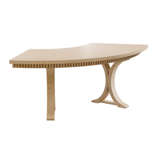 Wooden Full Moon Table ( 2 Set) 8pc - Image 2