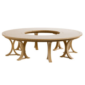 Wooden Full Moon Table ( 2 Set) 8pc