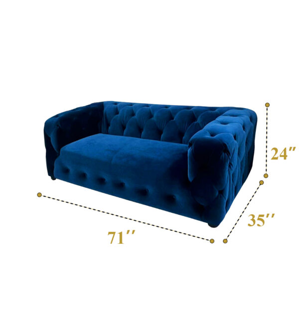 Royal Blue sofa 2 seater (Pcs 12) - Image 2