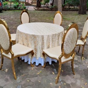 Round Table Gold Overlay 5ft