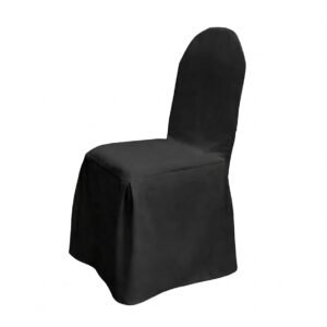 Banquet Chair with Black Covers & Gold Bow
