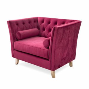 Maroon Shelly Sofa 1 Seater ( 24 )