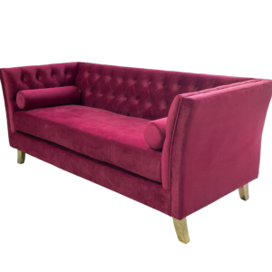 Maroon Shelly Sofa 3 Seater ( 24 )