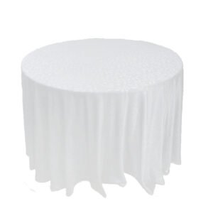 Round Table With White Covers 4ft