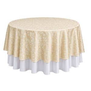 Round Table with Gold covers 4ft