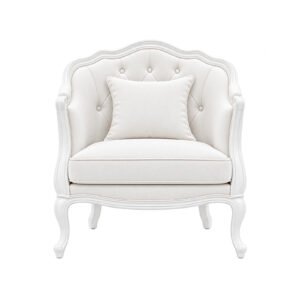 White Vintage Couple Sofa ( 1 Seater )
