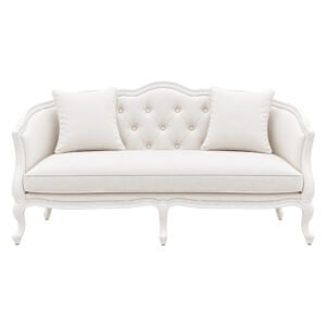 White Vintage Couple Sofa ( 3 Seater )